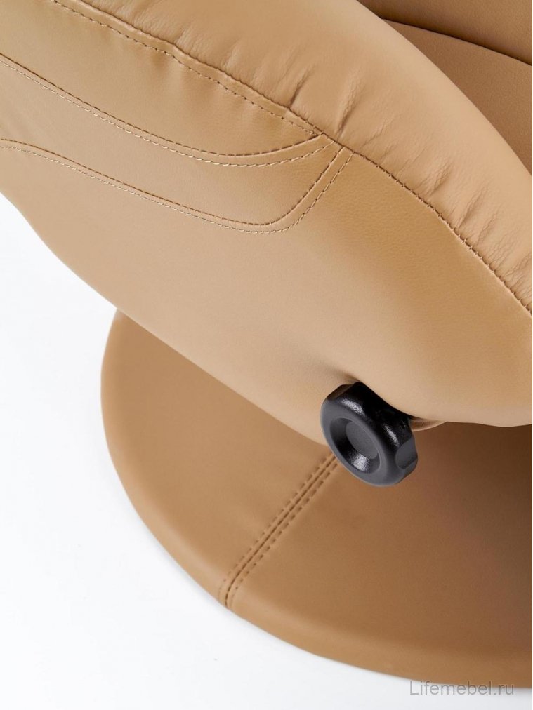 Кресло Optima раскладное бежевая экокожа