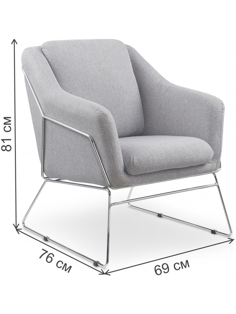 Кресло Игар серый / серебристый
