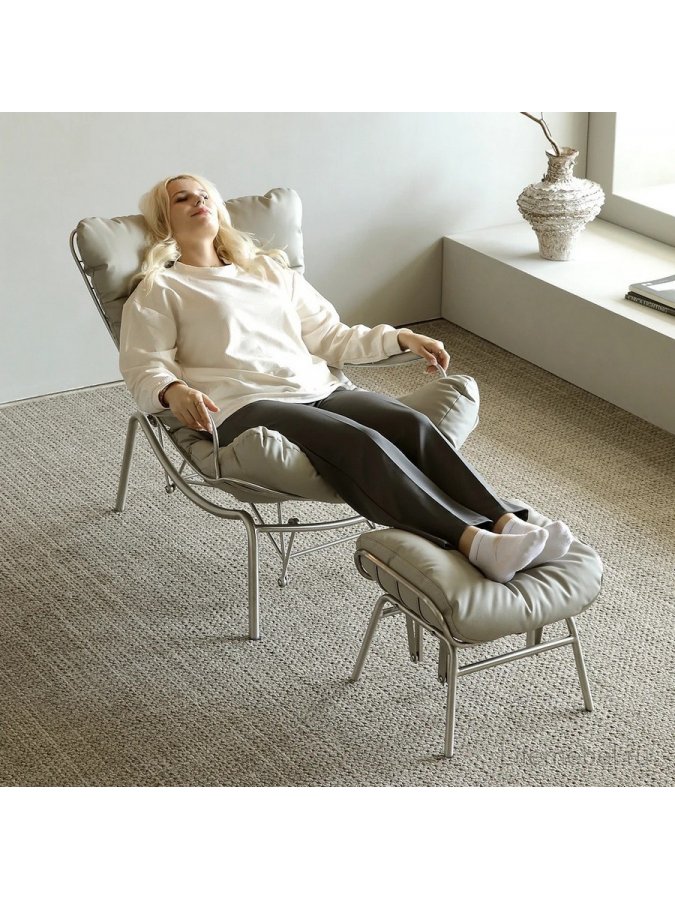 Кресло-качалка Liam серое