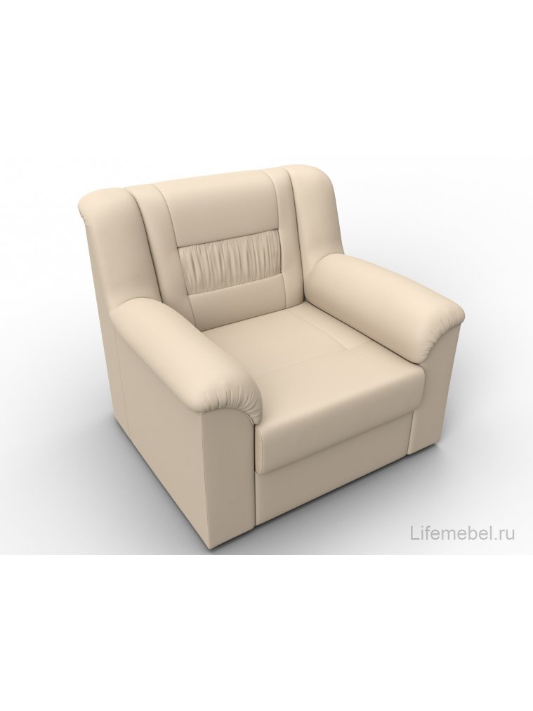 Кресло Карелия бежевая экокожа