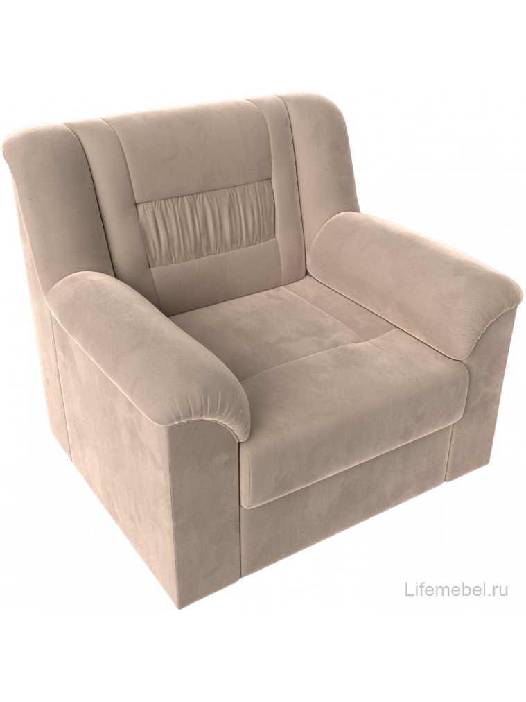 Кресло Карелия бежевый велюр