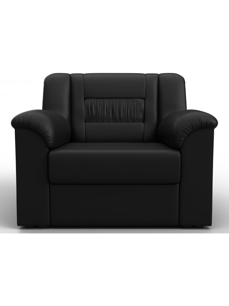 Кресло Карелия черная экокожа