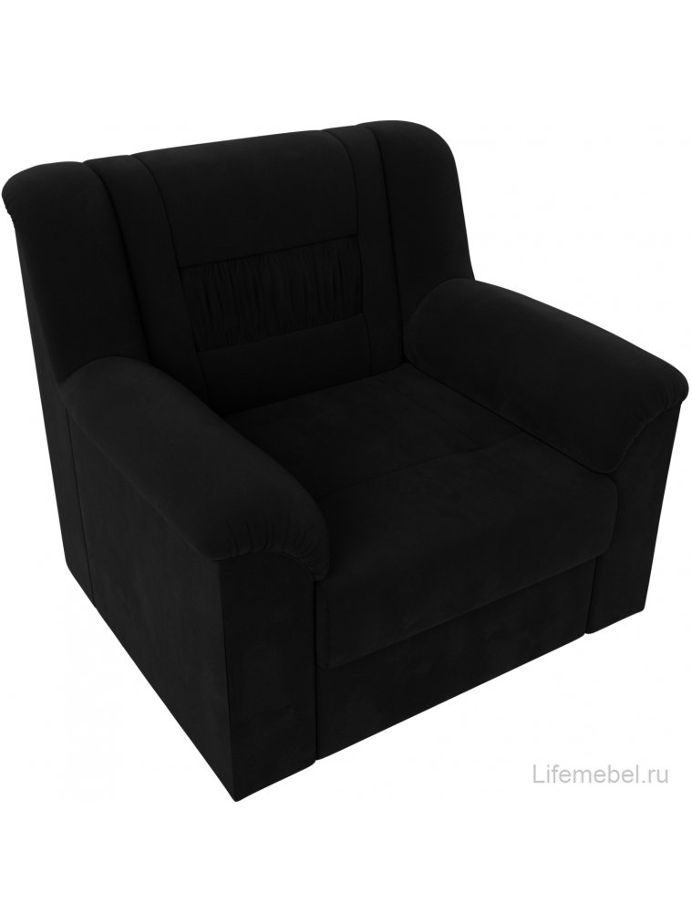 Кресло Карелия черный микровельвет