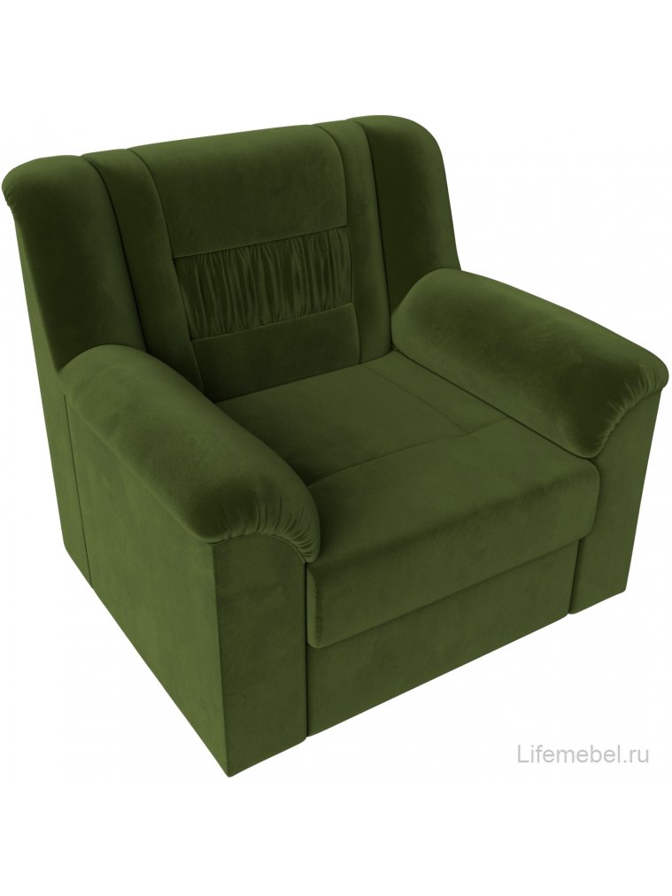 Кресло Карелия зеленый микровельвет