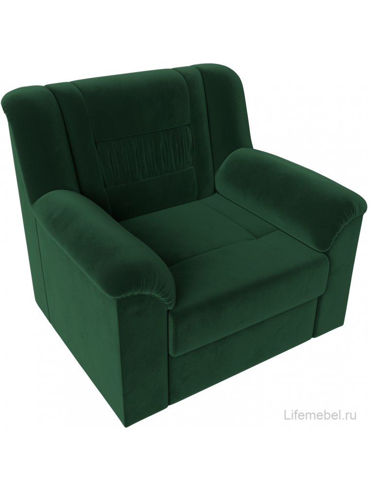 Кресло Карелия зеленый велюр