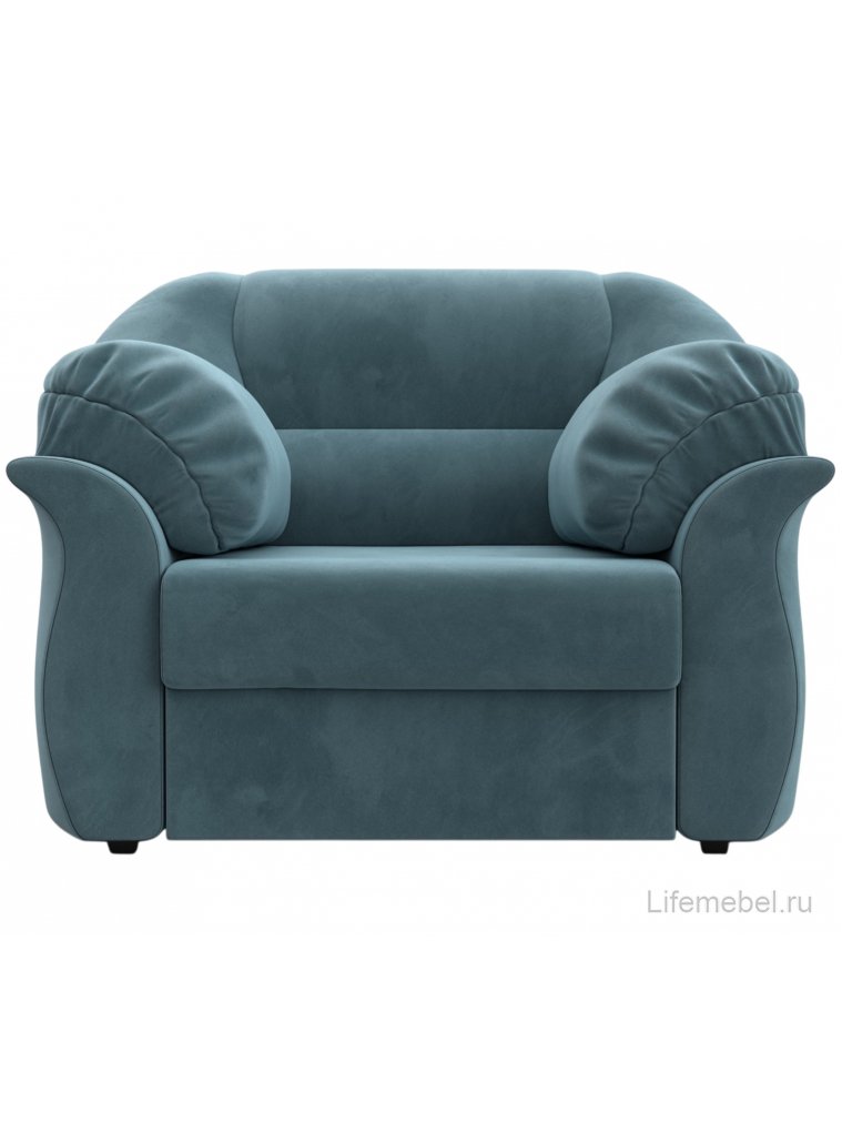 Кресло Карнелла бирюзовый велюр