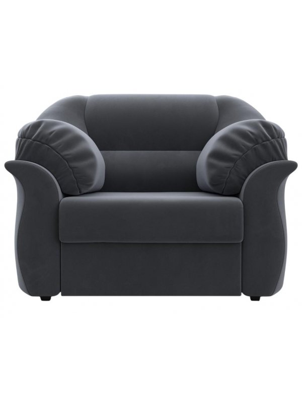 Кресло Карнелла серый велюр