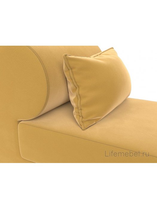 Кресло Кипр желтый микровельвет