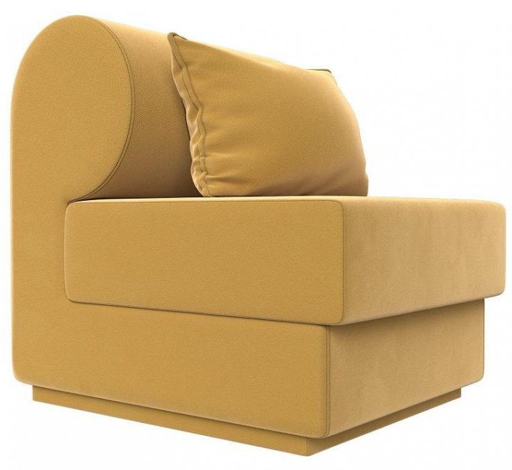 Кресло Кипр желтый микровельвет