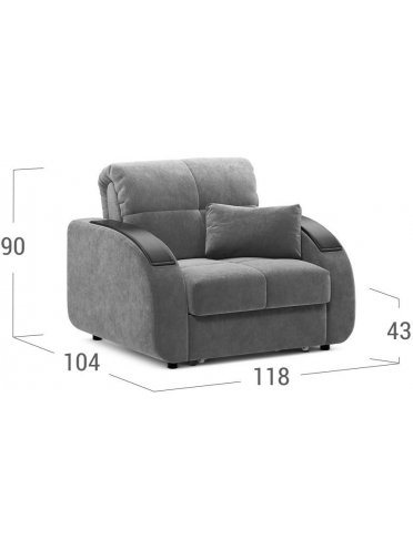 Кресло Moon Family 109 / Н10 v1+(2)65 н 004751 велюр коричневый 74-65