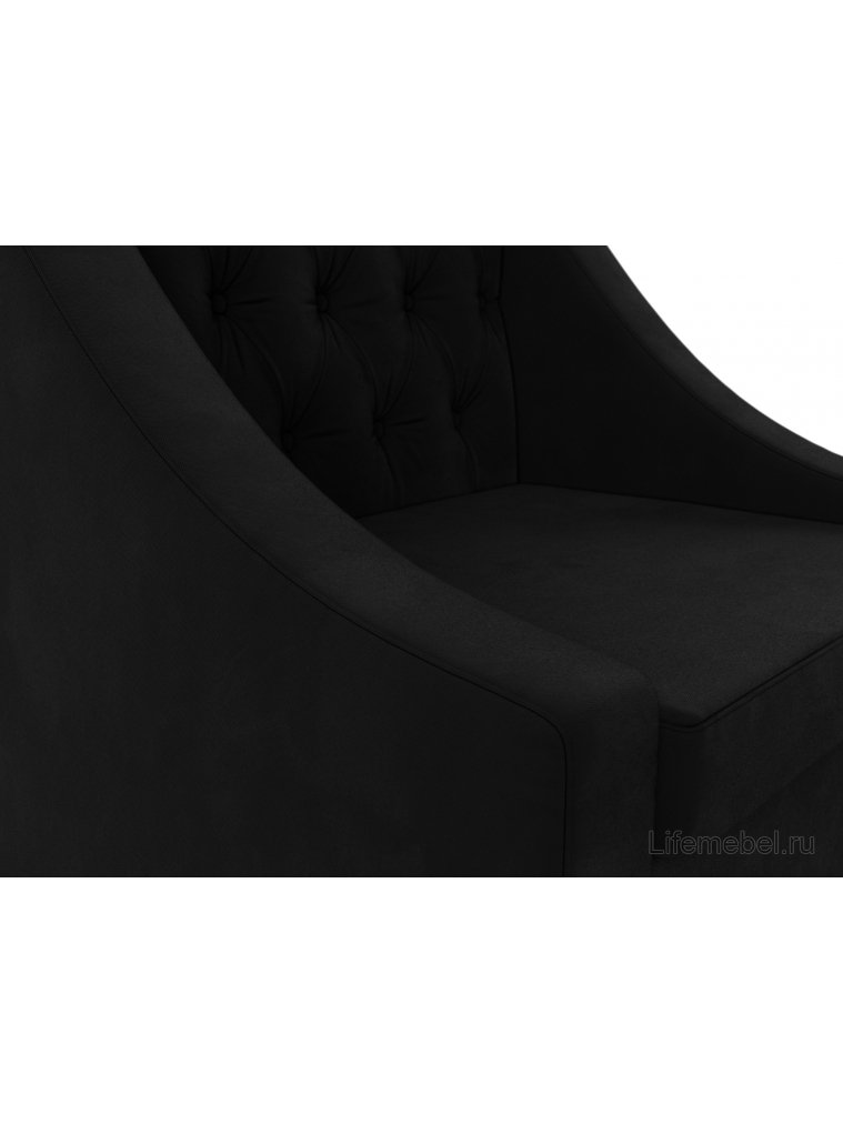 Кресло Мерлин микровельвет черный