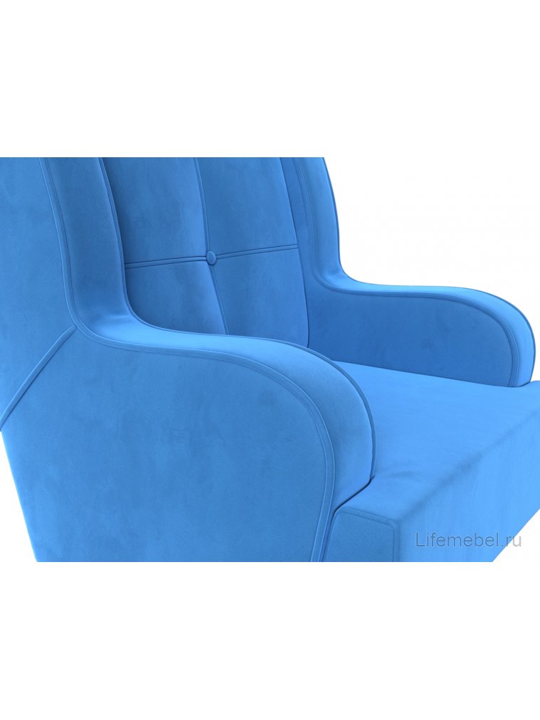 Кресло Неаполь голубой велюр