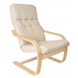 Кресло Сайма (экокожа) береза / бежевый