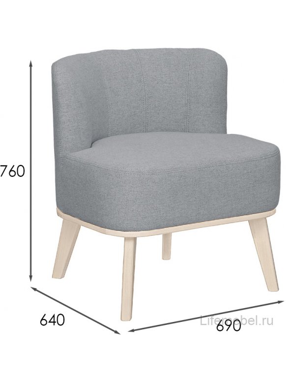Кресло Жирон серый