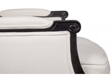 Мягкое полукресло с подлокотниками Tous white