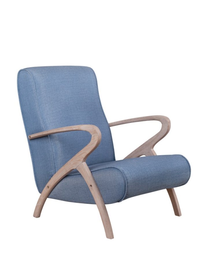 Низкое кресло Fobos blue