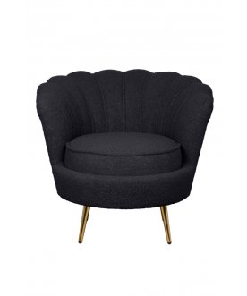 Низкое кресло Pearl Black Boucle