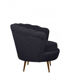 Низкое кресло Pearl Black Boucle