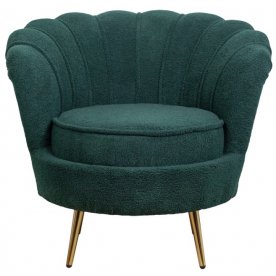 Низкое кресло Pearl Green Boucle