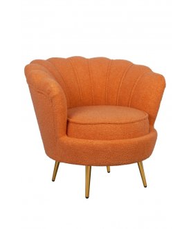 Низкое кресло Pearl Orange Boucle