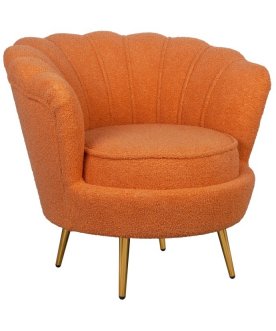 Низкое кресло Pearl Orange Boucle