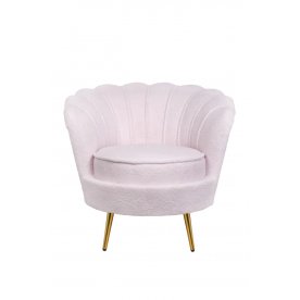 Низкое кресло Pearl Pink Boucle