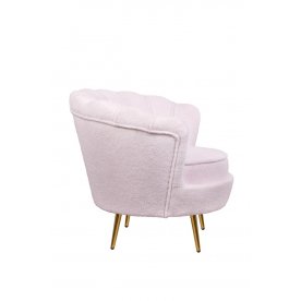 Низкое кресло Pearl Pink Boucle