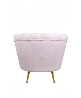 Низкое кресло Pearl Pink Boucle