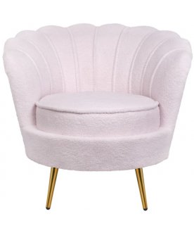 Низкое кресло Pearl Pink Boucle