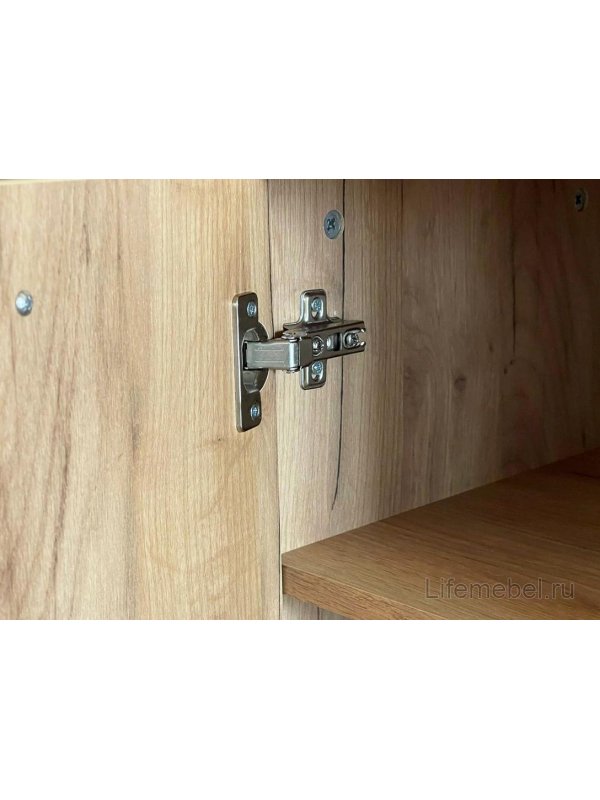 Шкаф Моди двухдверный дуб крафт золотой / белое дерево