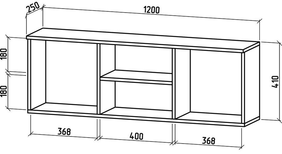 Полка навесная Марокко дуб сонома / белый