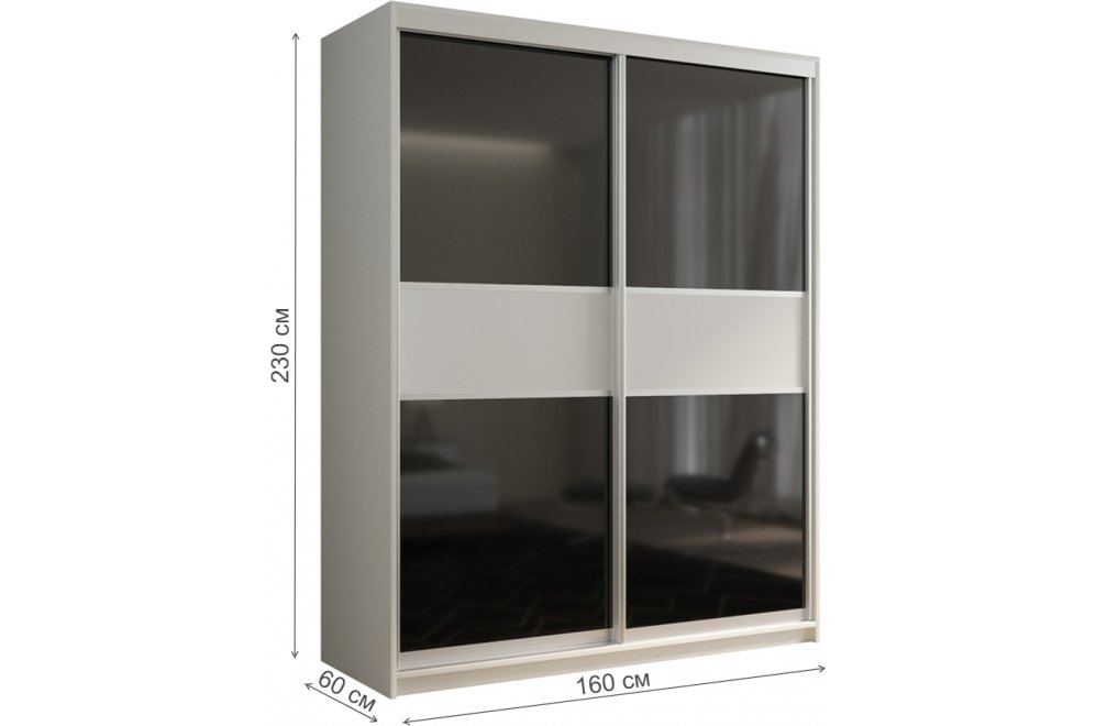 Шкаф-купе Кааппи 12 160х60 белый бриллиант