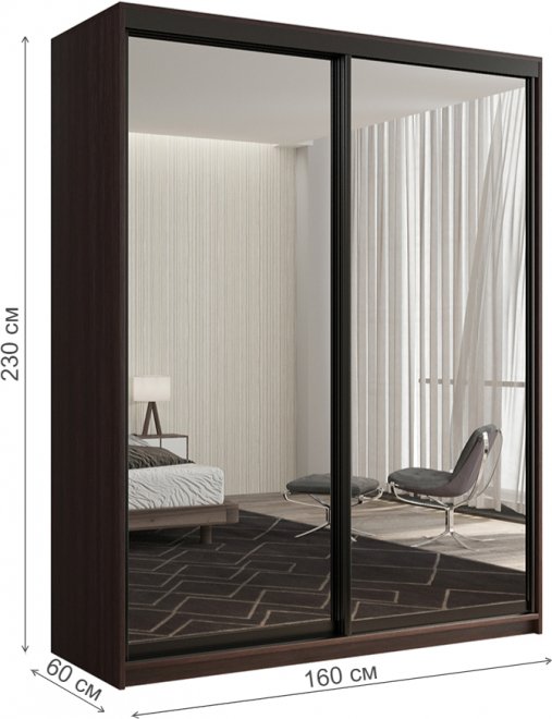 Шкаф-купе Кааппи 1 160х60 венге