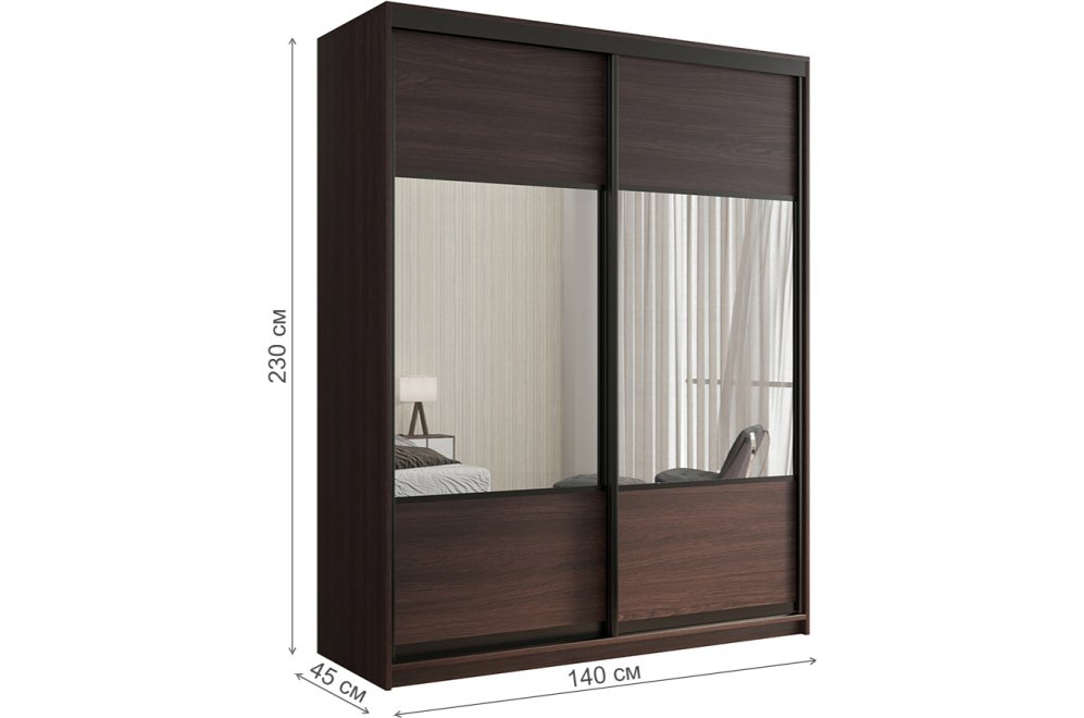 Шкаф-купе Кааппи 6 140х45 венге