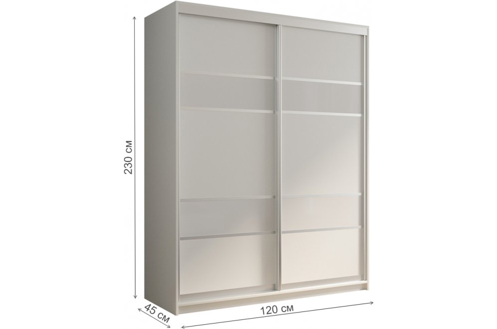 Шкаф-купе Кааппи 8 120х45 белый бриллиант