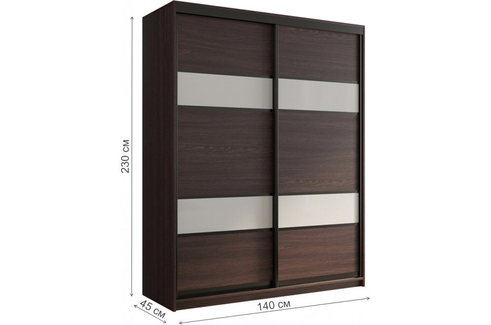 Шкаф-купе Кааппи 8 140х45 венге