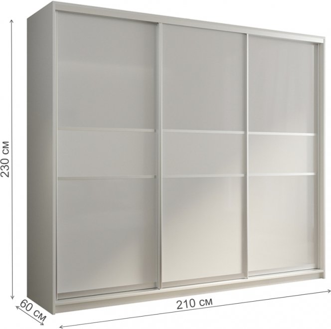 Шкаф-купе Кааппи 11 210х60 белый бриллиант