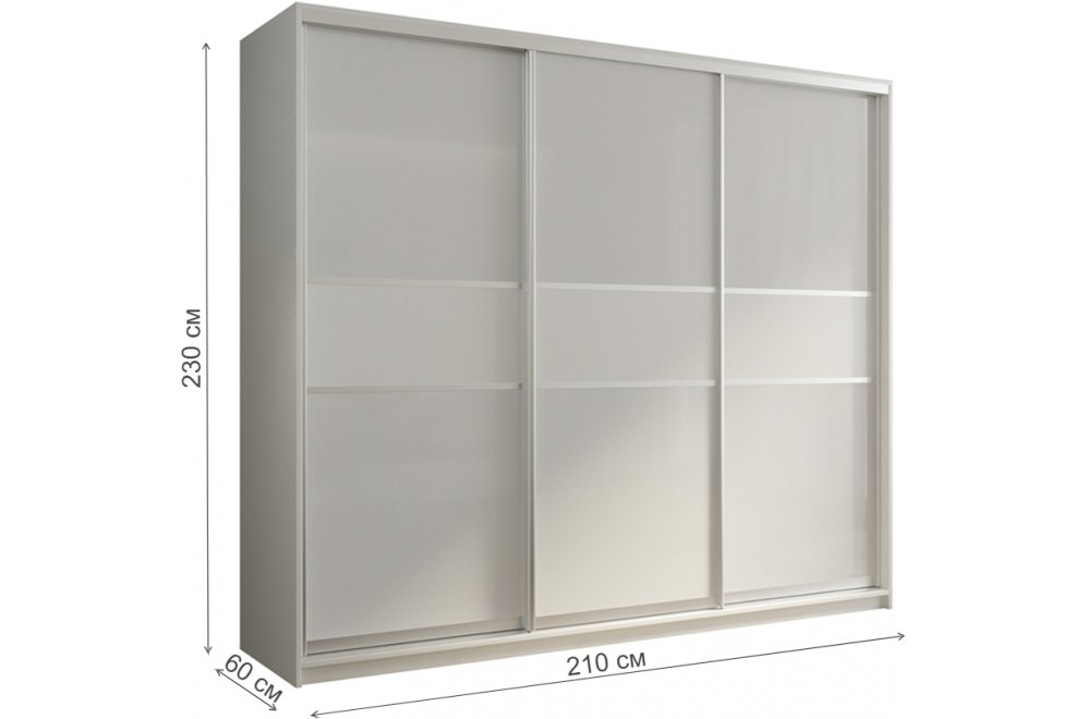Шкаф-купе Кааппи 11 210х60 белый бриллиант