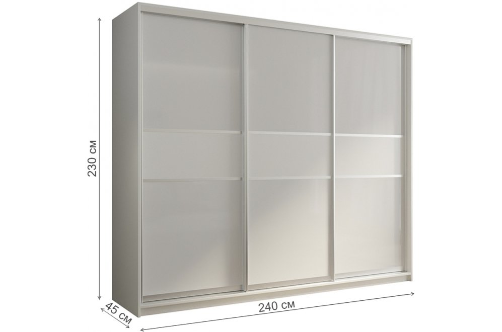 Шкаф-купе Кааппи 11 240х45 белый бриллиант