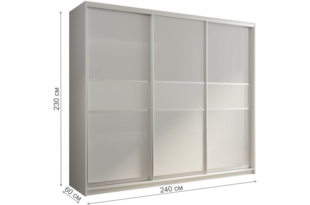 Шкаф-купе Кааппи 11 240х60 белый бриллиант