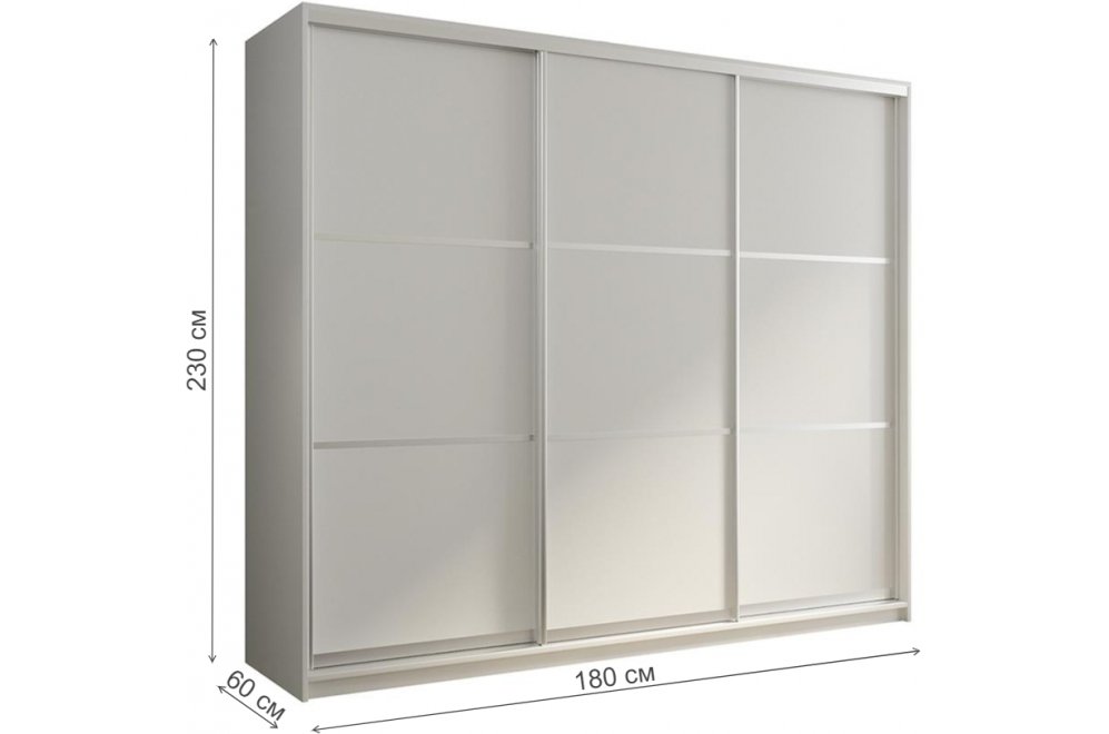 Шкаф-купе Кааппи 4 180х60 белый бриллиант