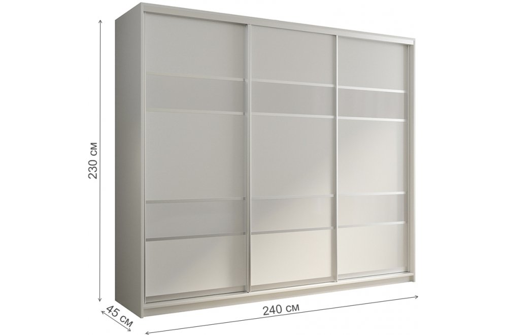 Шкаф-купе Кааппи 8 240х45 белый бриллиант