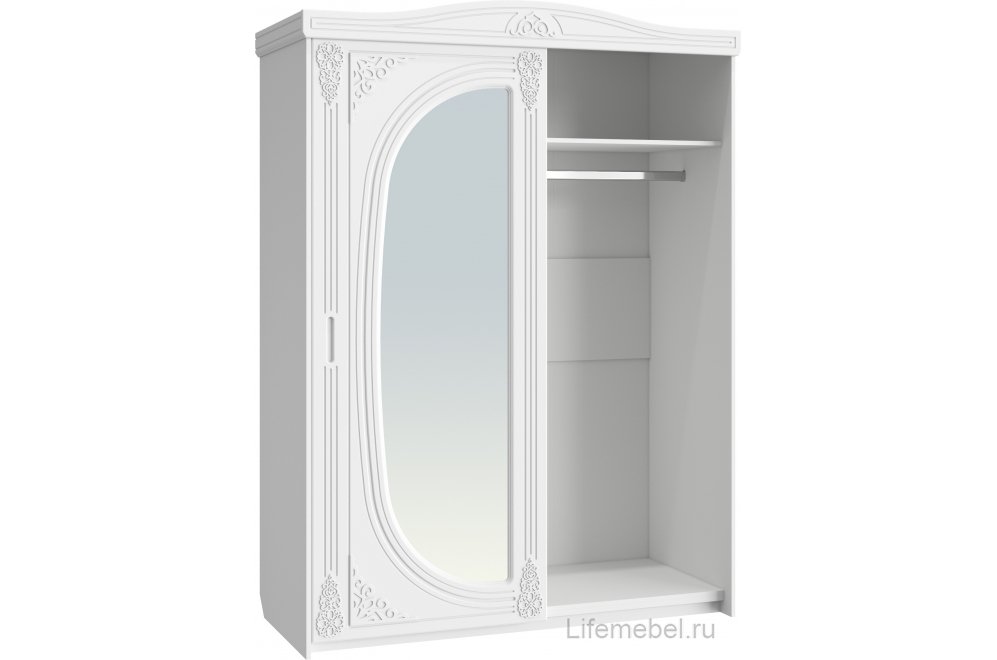Шкаф-купе Ассоль АС-16 белое дерево