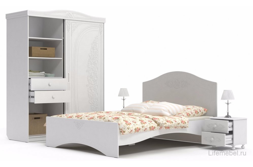 Шкаф-купе Ассоль АС-20 белое дерево