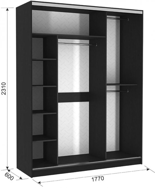 Шкаф-купе Бассо 4-600 маки дуб сонома