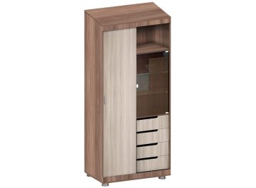 Шкаф-купе Эдвард-5 ясень темный / ясень светлый