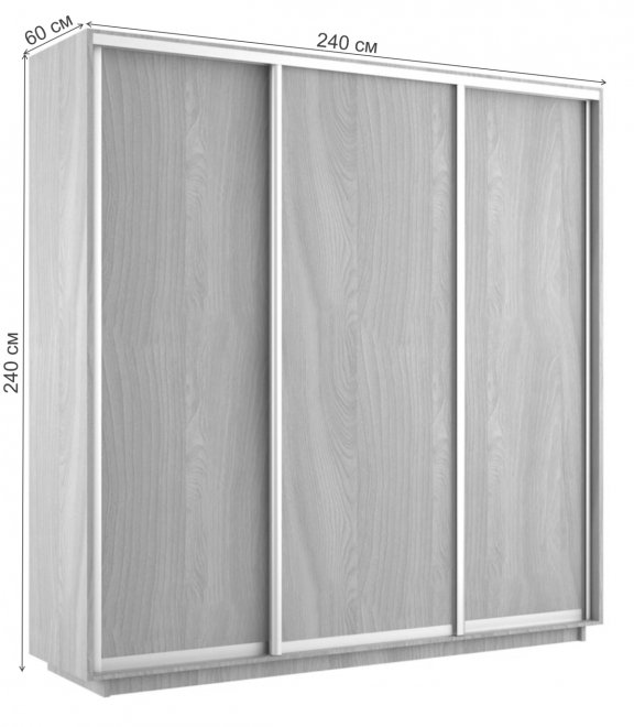 Шкаф-купе Экспресс 2400х2400х600 NEW дуб табачный