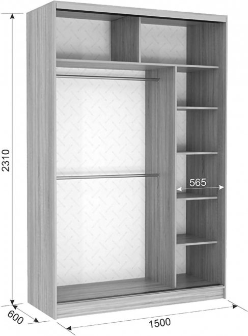 Шкаф-купе Гранд 7-600 07 венге