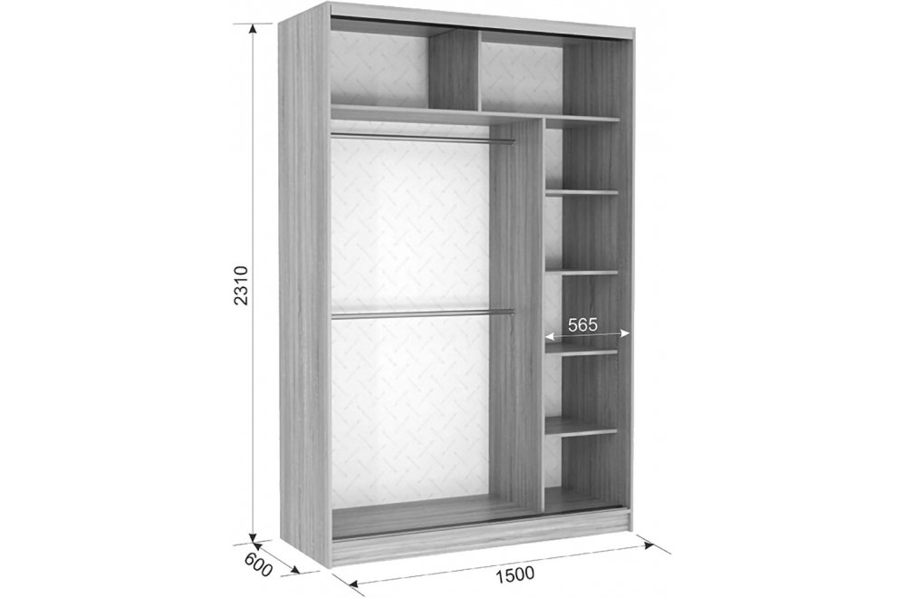 Шкаф-купе Гранд 7-600 18 венге