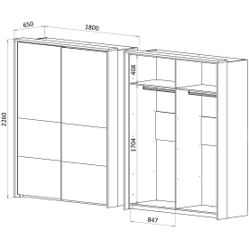 Шкаф-купе Кения 5001.М1 + 5013.М1 + 5003.М1